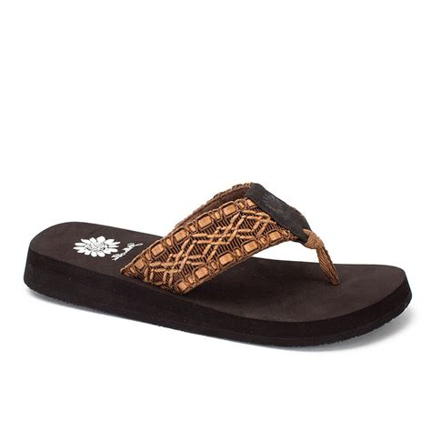 Women's Yellow Box Flip Flops 